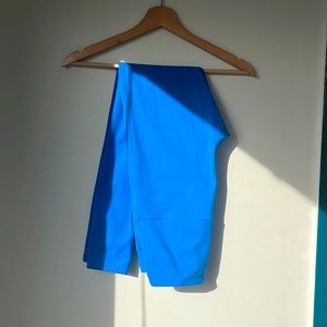 Vivid blue high rise work out leggings